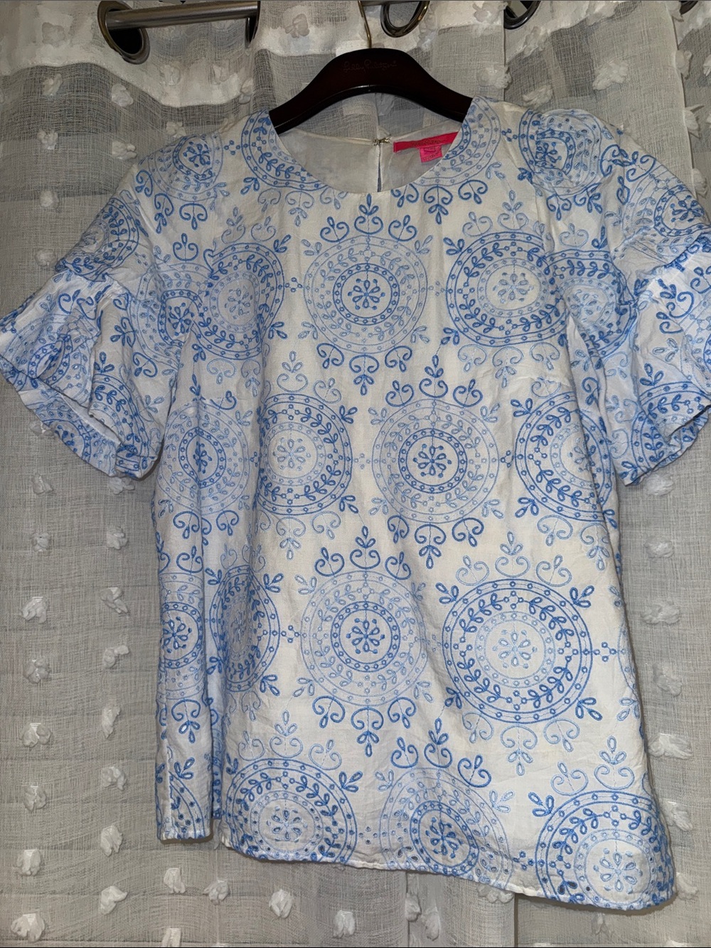 Lilly Pulitzer Lailah Eyelet Top - Boca Blue Eyelet